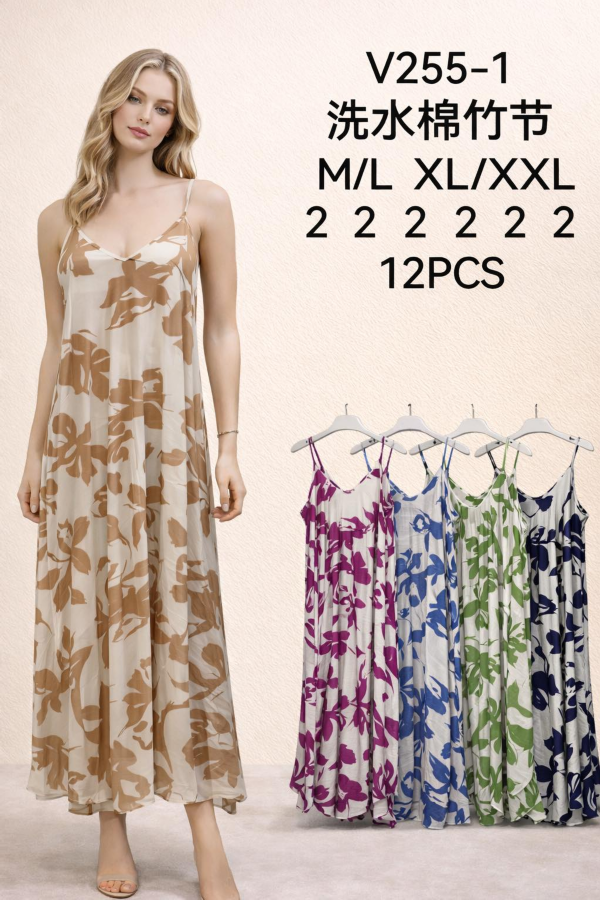 Sukienki damskie Roz M-2XL, Mix Kolor .Paczka 12 szt 1